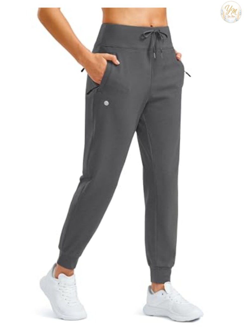 Fleece Lined Women's Joggers Water Resistant Hiking Pants High Waisted with